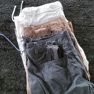 THREE (3) PAIRS Izod Belted Capri's w/ Drawstring at Leg